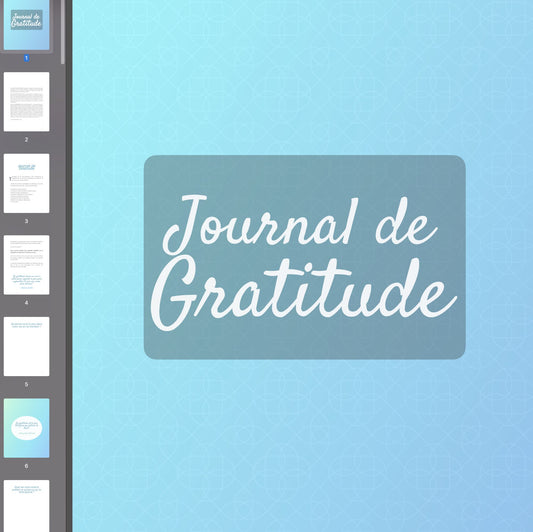 Journal de Gratitude - Design Ciel - PDF à remplir