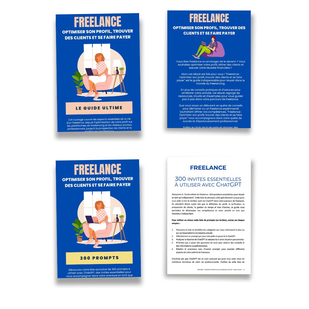 Pack "Freelance : comment optimiser son profil, trouver des clients et se faire payer"